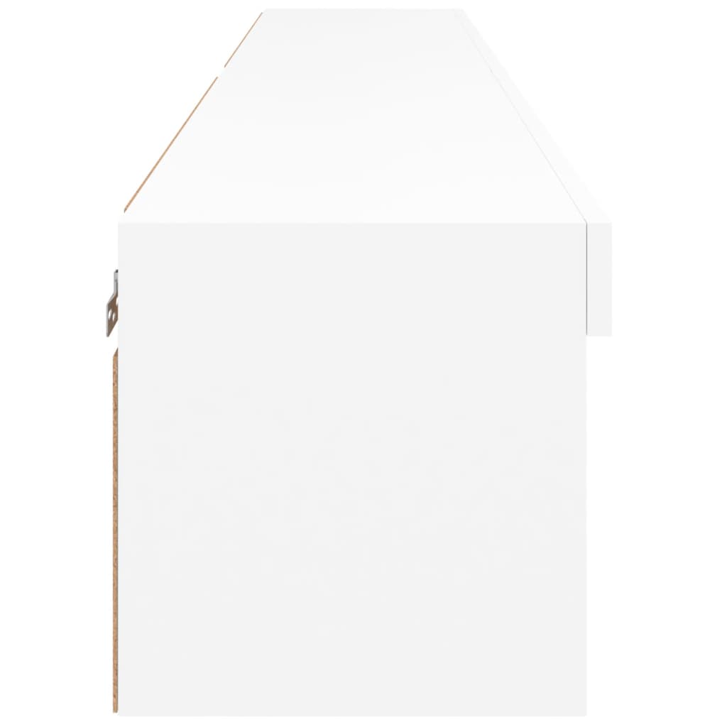 Mobili Porta TV con Luci LED 2 pz Bianchi 80x30x30 cm 837142