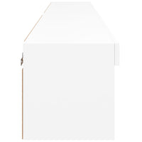 Mobili Porta TV con Luci LED 2 pz Bianchi 80x30x30 cm 837142