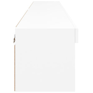 Mobili Porta TV con Luci LED 2 pz Bianchi 80x30x30 cm 837142