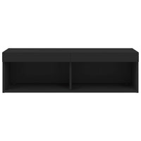 Mobile Porta TV con Luci LED Nero 100x30x30 cm 837157