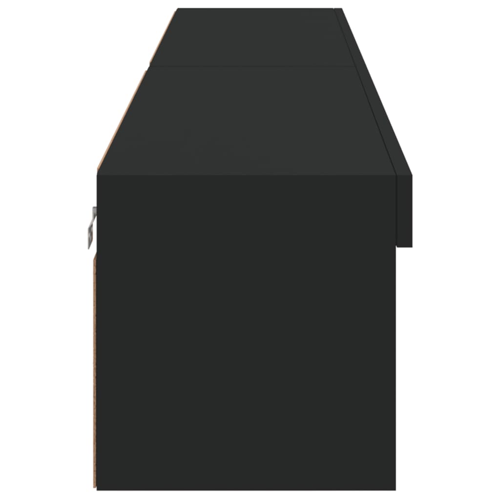 Mobili Porta TV con Luci LED 2 pz Neri 100x30x30 cm 837158