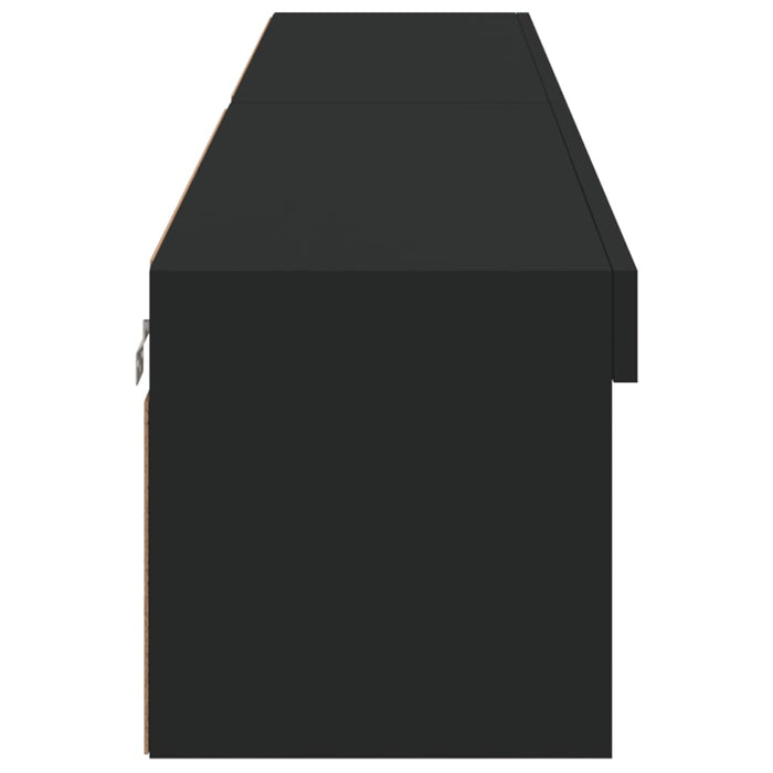 Mobili Porta TV con Luci LED 2 pz Neri 100x30x30 cm 837158