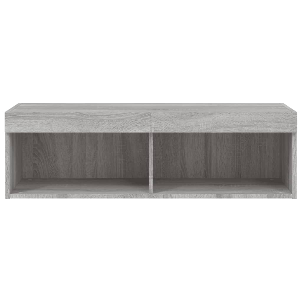 vidaXL Mobile Porta TV con Luci LED Grigio Sonoma 100x30x30 cm