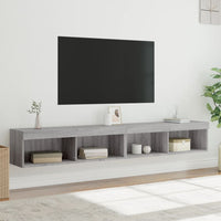 Mobili TV con Luci LED 2pz Grigio Sonoma 100x30x30 cm 837166