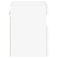 Mobile TV a Parete con Luci LED Bianco 40x30x40 cm