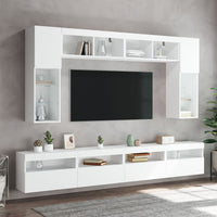 Mobile TV a Parete con Luci LED Bianco 60x30x40 cm 837183