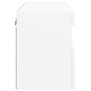 Mobile TV a Parete con Luci LED Bianco 60x30x40 cm 837183