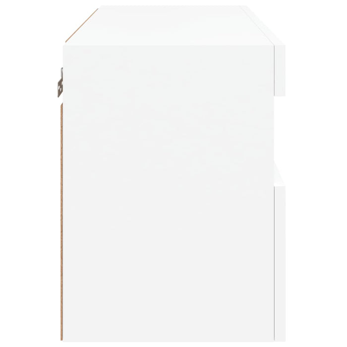 Mobile TV a Parete con Luci LED Bianco 60x30x40 cm 837183