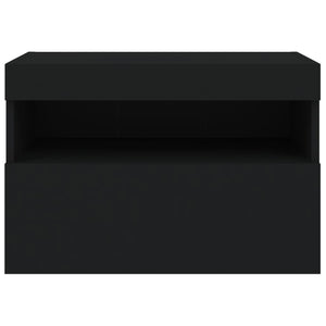 Mobile TV a Parete con Luci LED Nero 60x30x40 cm 837185