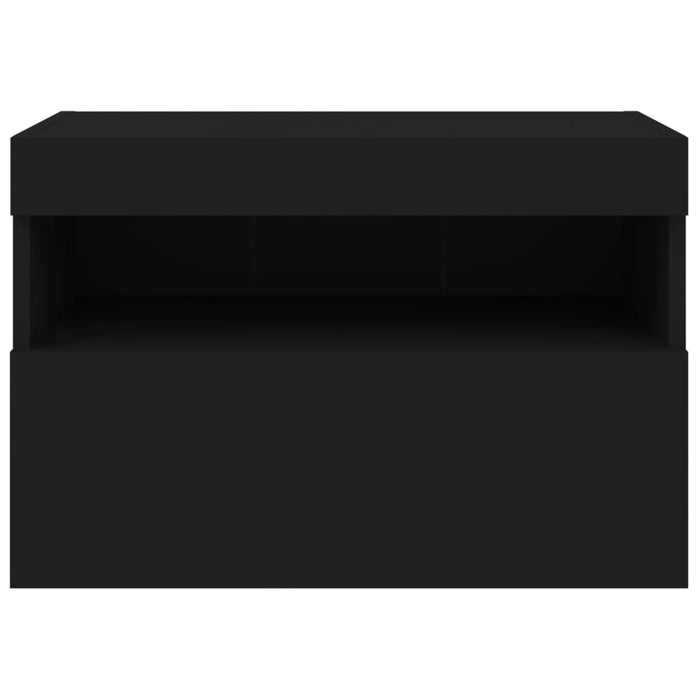 Mobile TV a Parete con Luci LED Nero 60x30x40 cm 837185