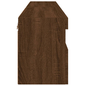 Mobili TV a Parete con Luci LED 2pz Rovere Marrone 60x30x40 cm 837196