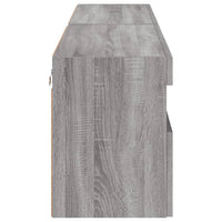 Mobili TV a Parete con Luci LED 2pz Grigio Sonoma 80x30x40 cm 837208