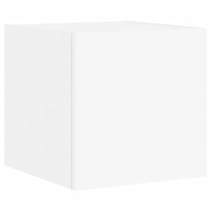 Mobili TV a Parete con Luci LED 2pz-Set di 2 Credenza per TV sospesa Bianchi 30,5x35x30 cm