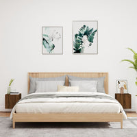 Mobili TV a Parete con Luci LED 2pz Rovere Marrone 30,5x35x30cm 837231