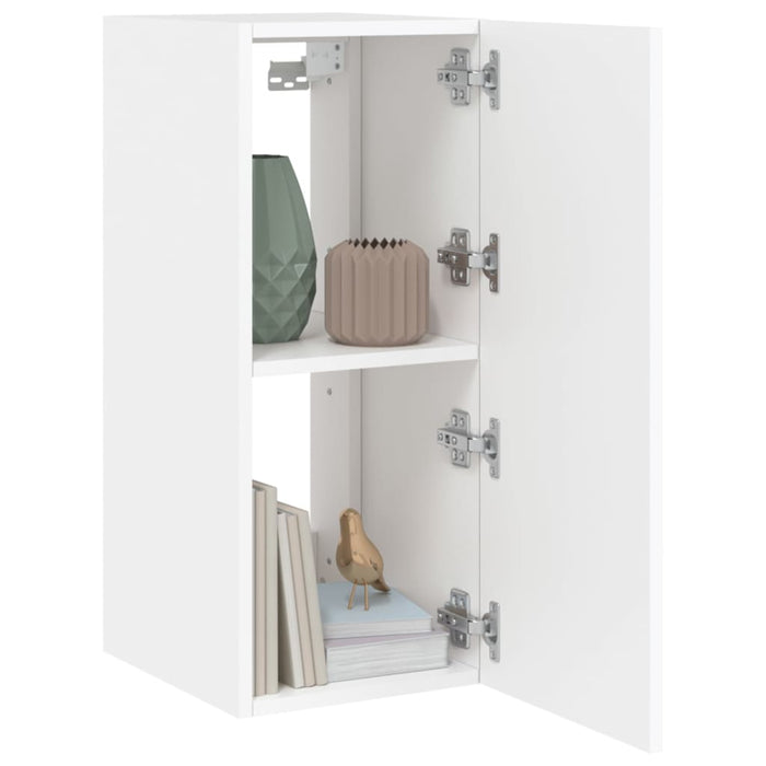 Mobile TV a Parete con Luci LED Bianco 30,5x35x70 cm 837232