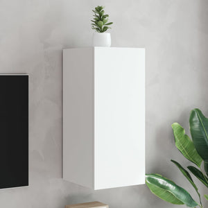 Mobile TV a Parete con Luci LED Bianco 30,5x35x70 cm 837232