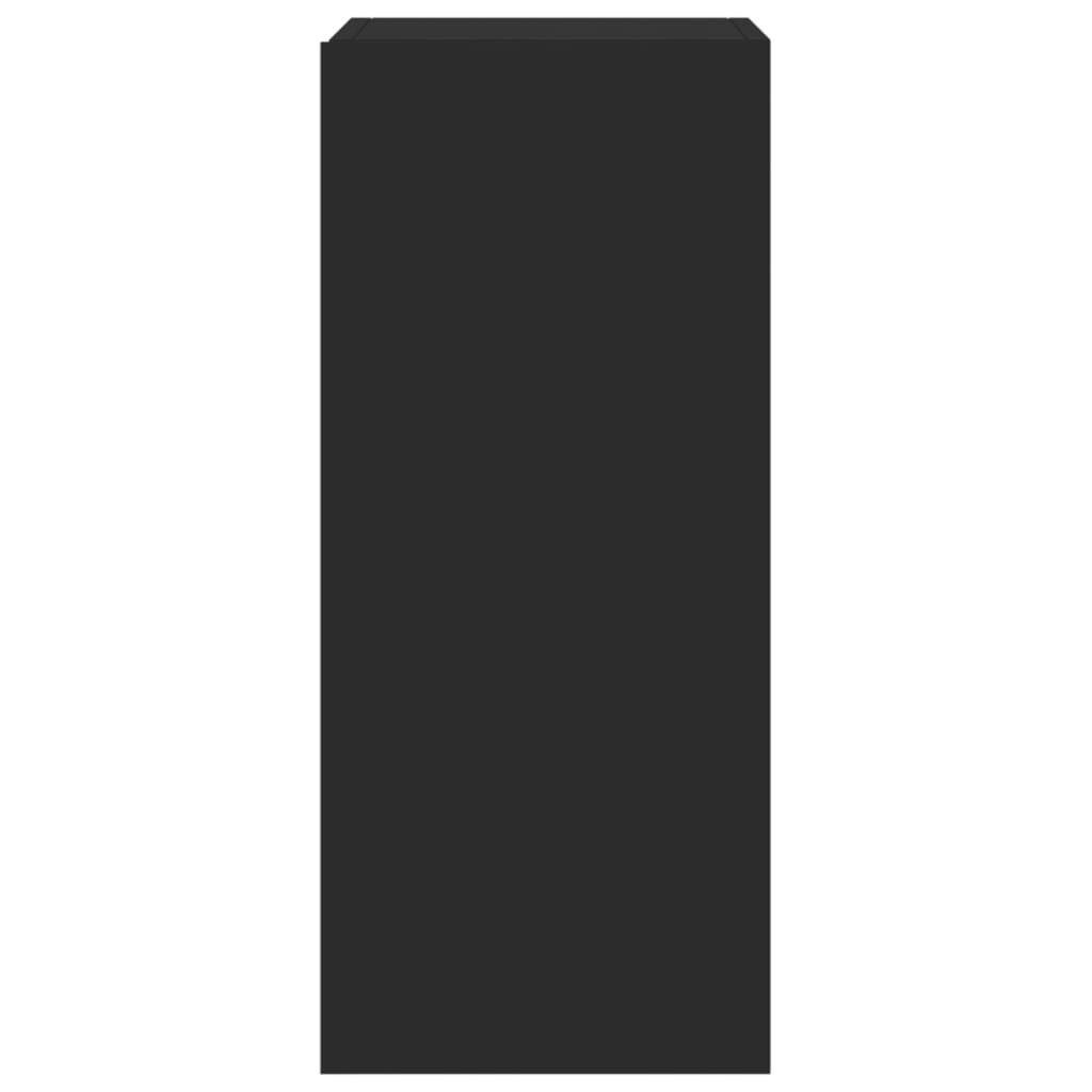 Mobile TV a Parete con Luci LED Nero 30,5x35x70 cm 837234