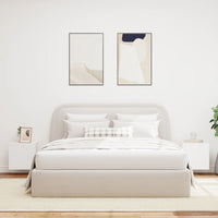 Mobili TV a Parete con Luci LED 2pz Bianchi 40,5x35x40 cm 837247