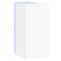 Mobile TV a Parete con Luci LED Bianco 40,5x35x80 cm 837260