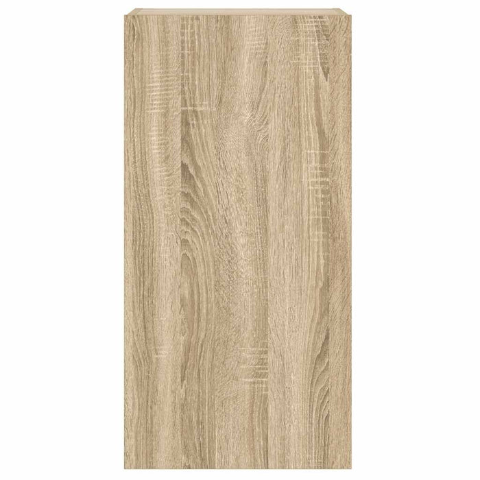 Mobile TV a Parete con Luci LED-Mobile TV a Muro Rovere Sonoma 40,5x35x80 cm