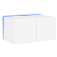 Mobile TV a Parete con Luci LED Bianco 60x35x31 cm 837267