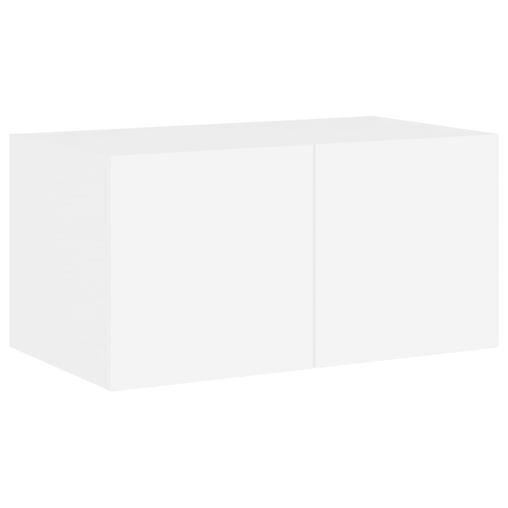 Mobile TV a Parete con Luci LED Bianco 60x35x31 cm 837267