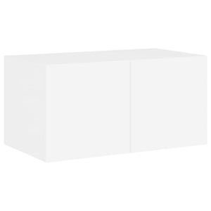 Mobile TV a Parete con Luci LED Bianco 60x35x31 cm 837267