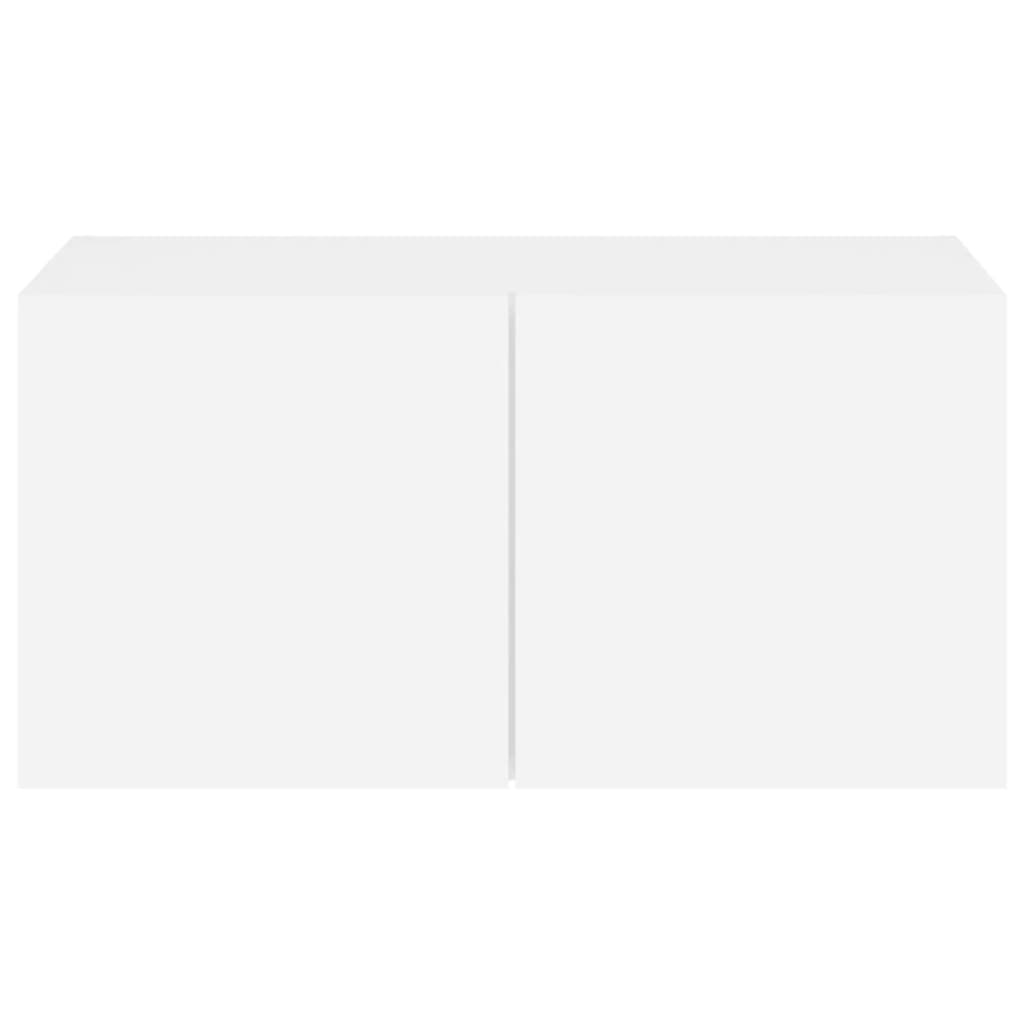 Mobile TV a Parete con Luci LED Bianco 60x35x31 cm 837267