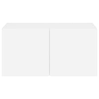 Mobile TV a Parete con Luci LED Bianco 60x35x31 cm 837267