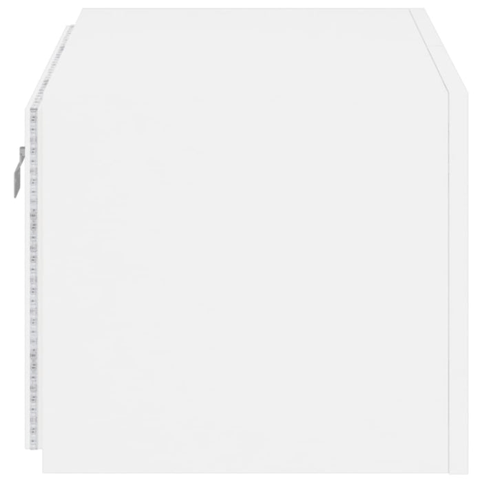 Mobile TV a Parete con Luci LED Bianco 60x35x31 cm 837267