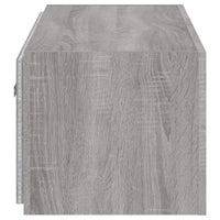 Mobile TV a Parete con Luci LED Grigio Sonoma 80x35x31 cm 837291