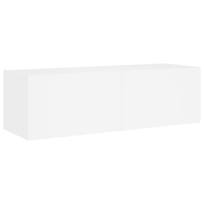 Mobile TV a Parete con Luci LED Bianco 100x35x31 cm 837295