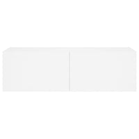 Mobile TV a Parete con Luci LED Bianco 100x35x31 cm 837295