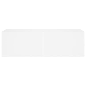 Mobile TV a Parete con Luci LED Bianco 100x35x31 cm 837295