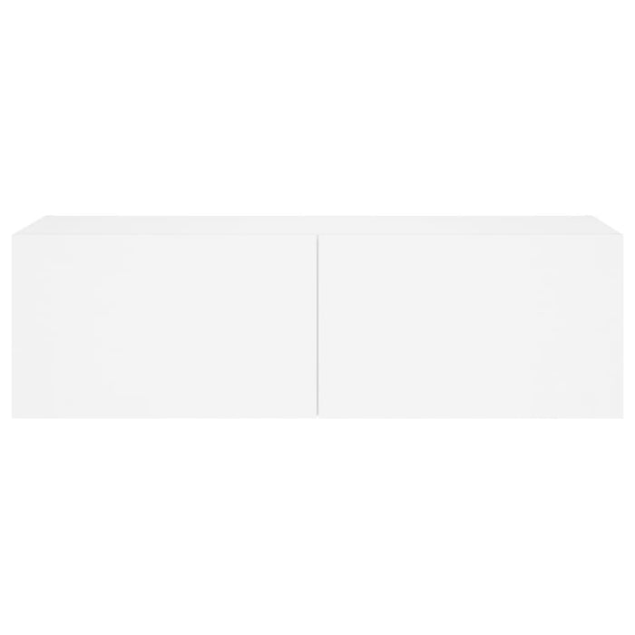 Mobile TV a Parete con Luci LED Bianco 100x35x31 cm 837295