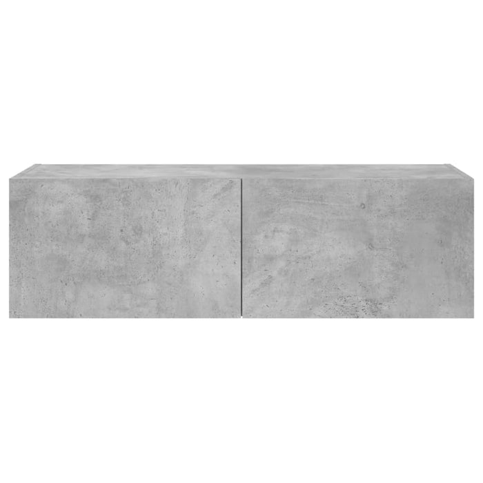 Mobile TV multimediale scaffale per televisione televisione buffet sala da pranzo soggiorno camera da letto a parete con luci a LED 100 x 35 x 31 cm grigio 02_0027851