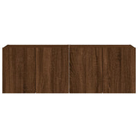 Mobili TV a Parete con Luci LED 2pz Rovere Marrone 60x35x41 cm 837315