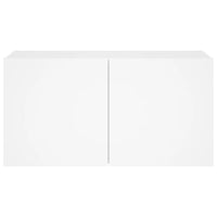 Mobile TV a Parete con Luci LED Bianco 80x35x41 cm 837316