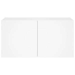 Mobile TV a Parete con Luci LED Bianco 80x35x41 cm 837316