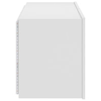 Mobile TV a Parete con Luci LED Bianco 80x35x41 cm 837316