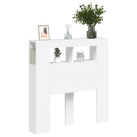 Testiera LED Bianca 100x18,5x103,5 cm Legno Multistrato 837330