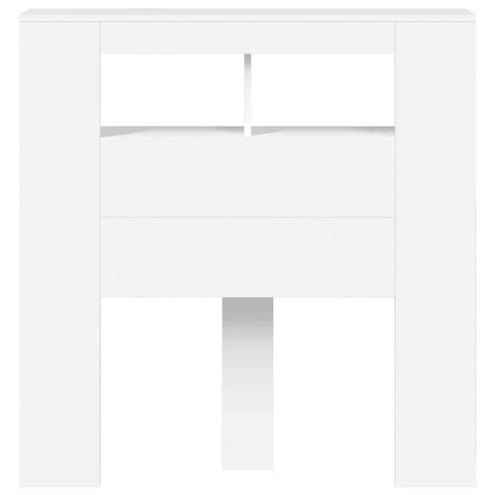 Testiera LED Bianca 100x18,5x103,5 cm Legno Multistrato 837330