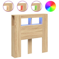 Testiera LED Rovere Sonoma 100x18,5x103,5 cm Legno Multistratocod mxl 84873