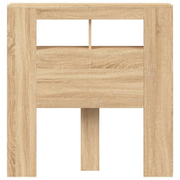 Testiera LED-Testata con LED-Testiera Decorativa Rovere Sonoma 100x18,5x103,5 cm Legno Multistrato