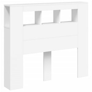 Testiera LED Bianca 120x18,5x103,5 cm Legno Multistrato 837337