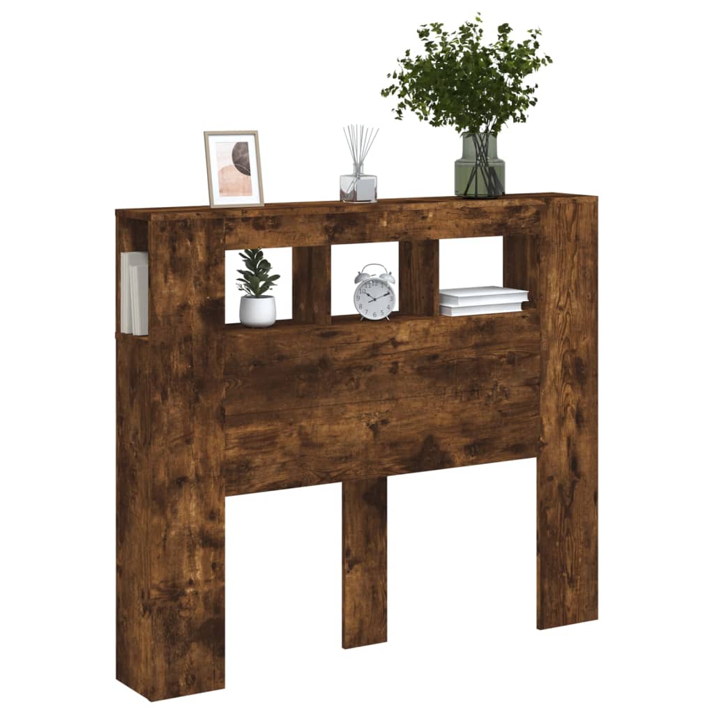 Testiera LED Rovere Fumo 120x18,5x103,5 cm Legno Multistrato 837341