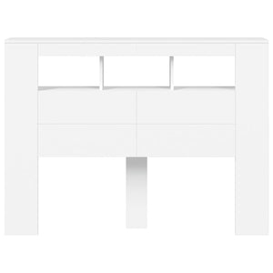 Testiera LED Bianca 140x18,5x103,5 cm Legno Multistrato 837344