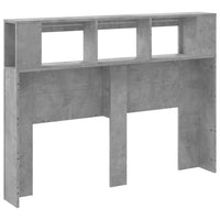 Testiera LED-Testata con LED-Testiera Decorativa Grigio Cemento 140x18,5x103,5 cm Legno Multistrato