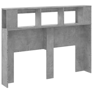 Testiera LED-Testata con LED-Testiera Decorativa Grigio Cemento 140x18,5x103,5 cm Legno Multistrato