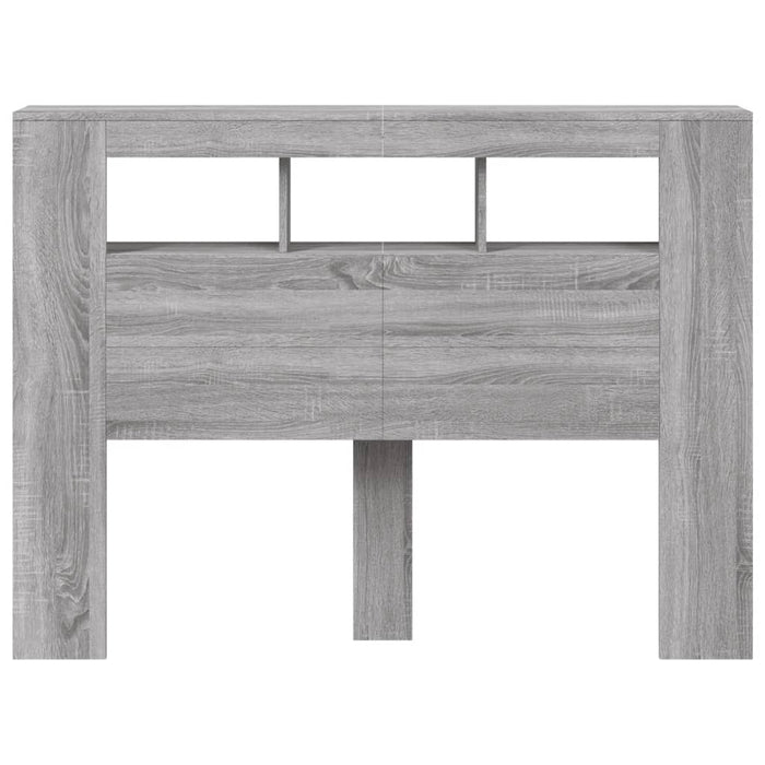 Testiera LED-Testata con LED-Testiera Decorativa Grigio Sonoma 140x18,5x103,5 cm Legno Multistrato